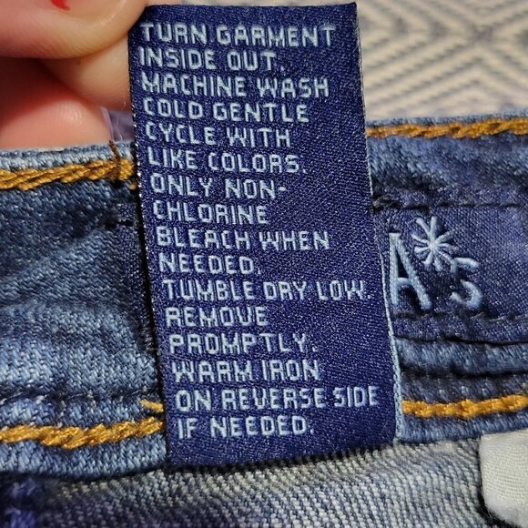 Delia's Taylor Dark Blue Distressed Skinny Jeans Size 4 - Picture 5 of 8